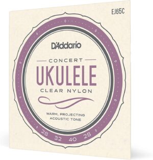 D'Addario EJ65C Pro-Art Custom Extruded Ukulele Strings, Concert
