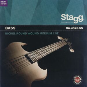 Stagg BA-4525-5S Medium Nickel 5 String Bass Guitar Strings 45-125