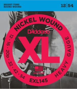 D'Addario EXL145 Heavy Plain 3rd Electric Guitar Strings 12-54