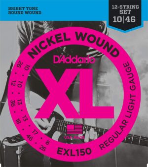 D'Addario EXL150 Regular Light 12-String Electric Guitar Strings 10-46