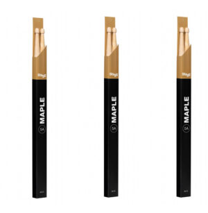 Stagg drumsticks - 3 pairs of Maple 5A wood tipped drum sticks - SM5A3