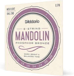 D'Addario EJ70 Mandolin Phosphor Bronze Ball End Strings 11-38