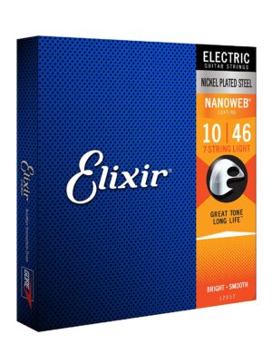 Elixir 12057 Nanoweb 10-56 Coated 7 String Electric Guitar Strings 100% Genuine