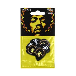Jim Dunlop JD-JHP16HV Jimi Hendrix Aura Mandala Guitar Picks 6 Pack