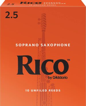Rico 2.5 Strength Reeds for Soprano Sax (Pack of 10)