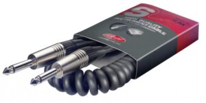 Stagg SGCC6 DL Coiled Instrument Guitar Cable 6 Metre