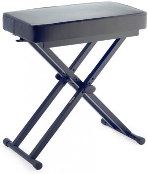 Stagg Adjustable Double Braced X-Style Keyboard Black Bench, Stool KEB-A60