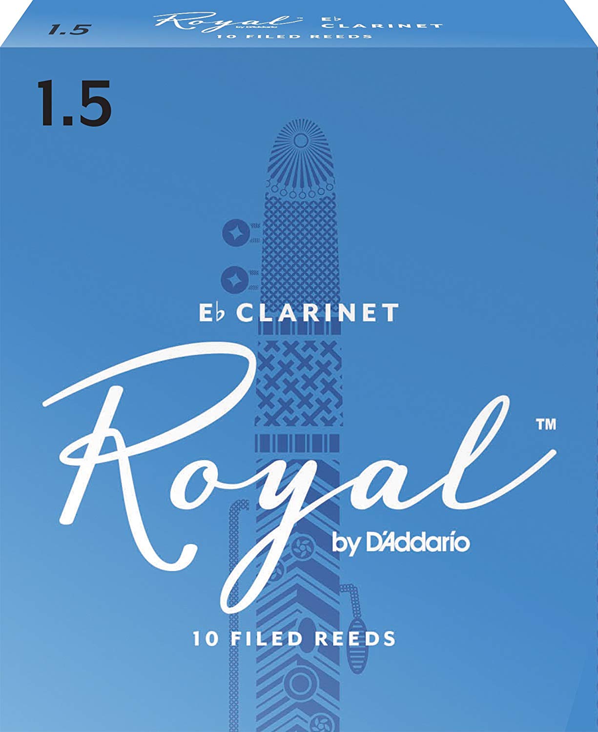 D’Addario Rico Royal 1.5 Strength Reeds for Eb Clarinet (Pack of 10 ...