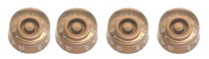 Stagg Electric Guitar Gold Hat Type Volume And Tone Knob Set SP-KNLP-GDH