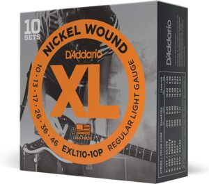 D'Addario EXL110-10P Pro 10 Set Pack Electric Guitar Strings 10-46