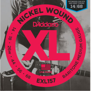 D'Addario EXL157 Nickel Wound, Baritone Guitar Strings Medium, 14-68