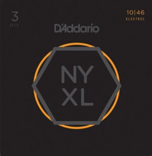 D'Addario NYXL1046-3P Regular Light 10-46 Nickel Wound Electric Guitar Strings (Set of 3)