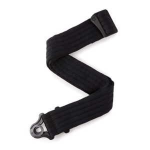 D'Addario Auto Lock Guitar Strap, Black Padded Stripes 50BAL01