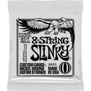 Electric Guitar Strings 10-74 Ernie Ball 8-String Slinky 100% Genuine