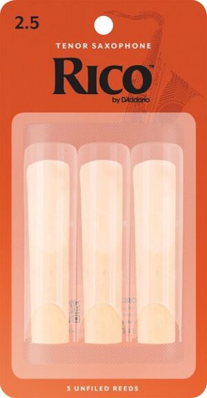 D'Addario Rico RKA0325 2.5 Strength Tenor Sax Reeds (Pack of 3)