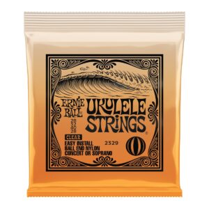 Ukulele Strings Ernie Ball 28-28 Concert Soprano Ukulele, Clear 100% Genuine