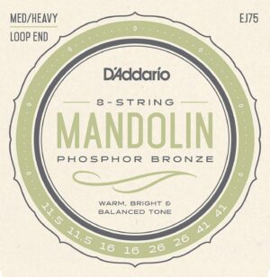 D'Addario EJ75 Mandolin Phos Bronze 11.5-41 Med/Hvy Strings J75