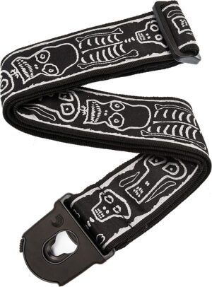 Planet Waves 50PLJS01 Joe Satriani Planet Lock Electric Guitar Strap, Skull N Bones