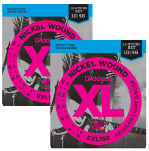 Guitar Strings Electric D'Addario EXL150 Nickel Wound 12-String, 10-46 X2 SETS