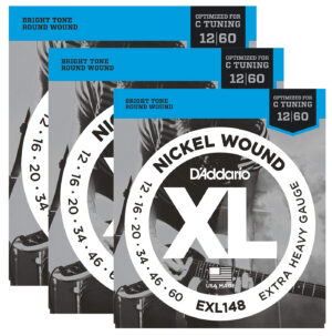 D'Addario EXL148 Extra Heavy Drop C Tuning Electric Guitar Strings X3 SETS