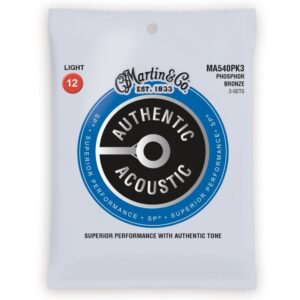 Martin MA540PK3 Acoustic Guitar Strings Phosphor Bronze Light ( 12-54 ) X3 SET OFFER!