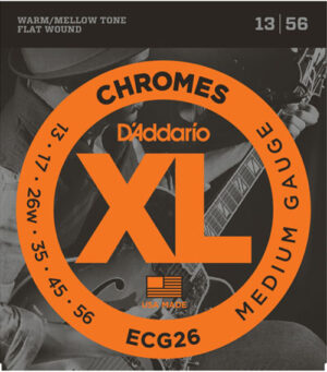 D'Addario ECG26 Chromes Medium Electric Guitar Strings 13-56