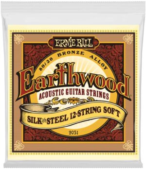 Acoustic Guitar Strings 12 String Ernie Ball Earthwood Silk And Steel 100% Genuine