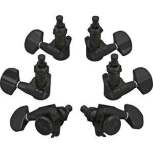 D'Addario PWAT-332L Auto Trim Locking Tuners Machine Heads Black VERSION
