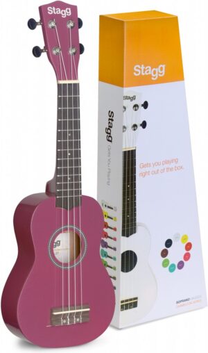 Stagg US-VIOLET Soprano Ukulele With Bag, Purple
