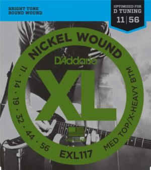 D'Addario EXL117 Medium Top / Extra Heavy Bottom Electric Guitar Strings 11 - 56