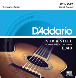 D'Addario EJ40 Light Silk & Steel Guitar Strings 11-47