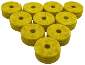 Ahead Cymbal Felts X10 Set Yellow Wool AWFYL