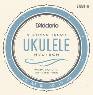 D'Addario EJ88T-6 Nyltech Ukulele 6-String Tenor