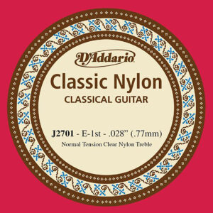 D'Addario J2701 Student Nylon Normal Tension Single First String for Classical Guitar