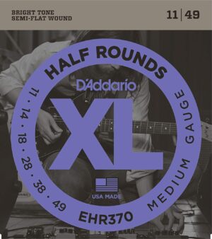D'Addario EHR370 Half Rounds Electric Guitar Strings 11-49