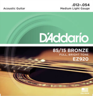 D'Addario EZ920 Medium Light Acoustic Guitar Strings 12 - 54