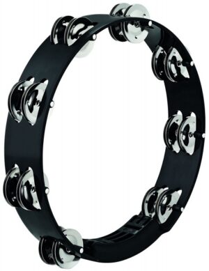 Meinl HTT10BK Headliner Series Black Tour Tambourine, 2 Rows
