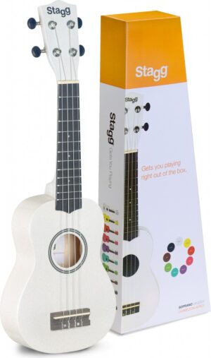 Stagg US-WHITE Soprano Ukulele With Bag, White