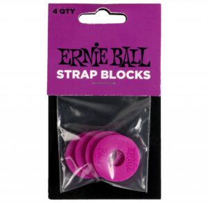 Ernie Ball PURPLE Strap Blocks, Securely Fasten Guitar Instrument Strap 100% Genuine