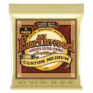 Acoustic Guitar Strings 12.5-56 Ernie Ball 3005 Earthwood X3 PACK 100% Genuine