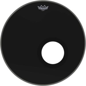 Remo 20" Powerstroke 3 Ebony Bass Drum Head With Hole P3-1020-ES-DM