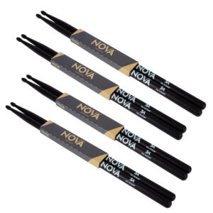 Nova VF-N5AB By Vic Firth 5A Black Drum Sticks Four Pair Offer!