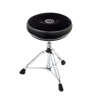 Roc N Soc Drum Stool Throne With Custom Base ROUND TOP Black