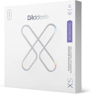 Acoustic Guitar Strings D'Addario 11-52 Coated Phosphor Bronze, Custom Light X3 PACK