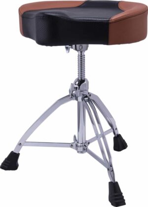 Mapex Drum Stool Throne Trimmed Brown, Threaded Shaft T855BR