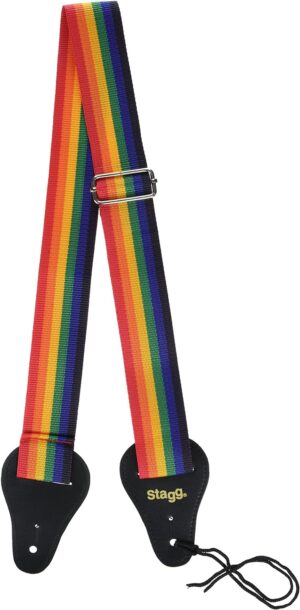 Stagg 2" Rainbow Coloured Guitar Strap BJA018