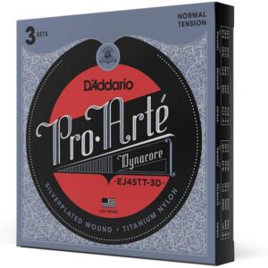 D'Addario EJ45TT Normal Tension, Pro-Art Dynacore Classical Strings 3-Pack