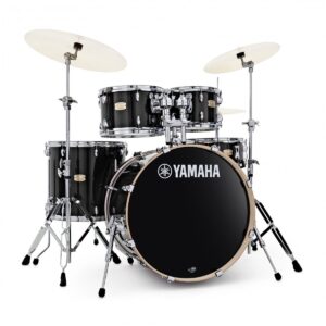 Yamaha Stage Custom Drum Kit, Includes Hardware Set, Raven Black SBP2F5RBL6W