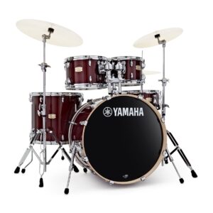 Yamaha Stage Custom Fusion Drum Kit, Includes Hardware Set, Cranberry Red SBP0F5CR6W