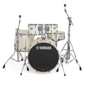 Yamaha Stage Custom Fusion Drum Kit, Includes Hardware Set, Classic White SBP0F5CLW6W